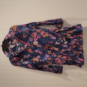 Nic+Zoe Colorful Crinkle Blouse